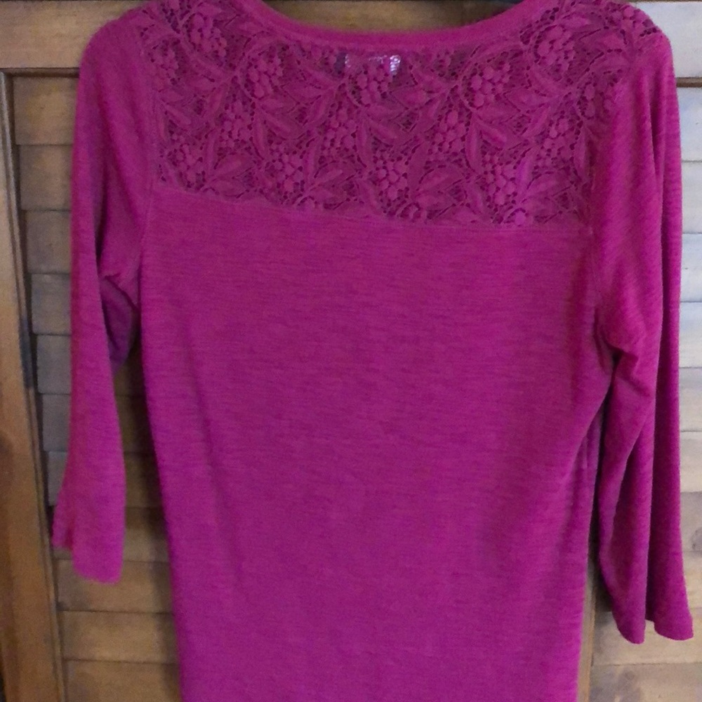 Top with lace shoulders